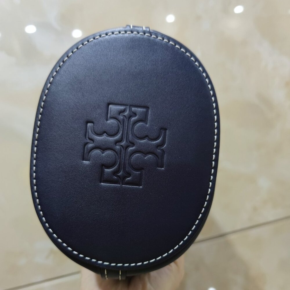 New Tory Burch Women's Navy T Monogram Mini Bucket Bag One Size - Picture 4 of 7